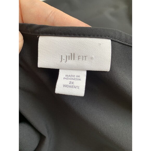 J. Jill Fit Black Sleeveless Black Dress Women's Size 2X Drawstring Waist - Picture 4 of 5
